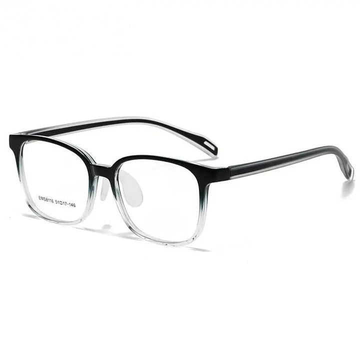 Chashma Ochki Unisex Full Rim Square Tr 90 Titanium Eyeglasses 938116 - Gradient Black