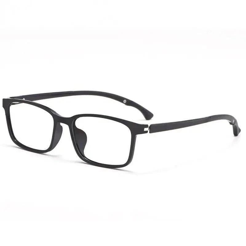 Chashma Ochki Unisex Full Rim Square Tr 90 Titanium Eyeglasses 5106 - Matte Black