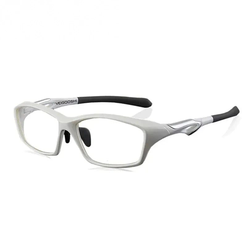 Chashma Ochki Unisex Full Rim Square Tr 90 Titanium Eyeglasses 318021 - White