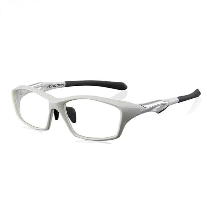Chashma Ochki Unisex Full Rim Square Tr 90 Titanium Eyeglasses 318021 - White