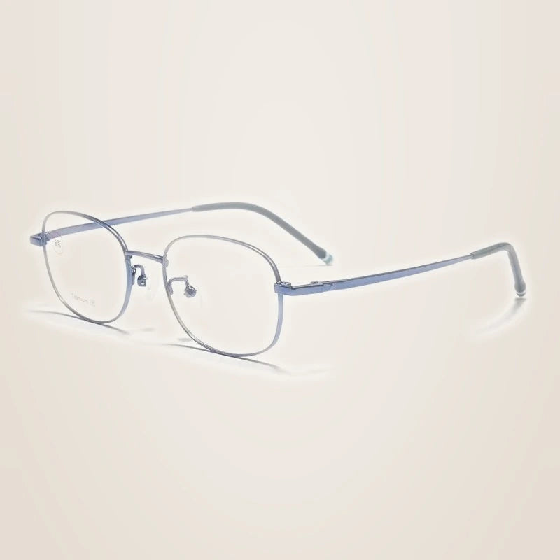 Chashma Ochki Unisex Youth's Full Rim Square Titanium Eyeglasses 881006 - Blue