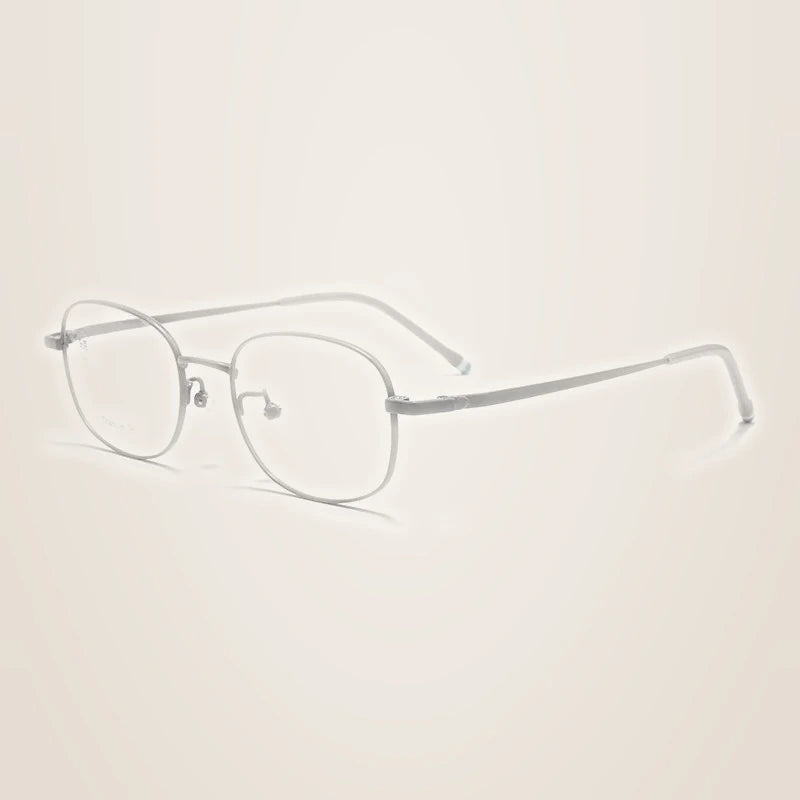Chashma Ochki Unisex Youth's Full Rim Square Titanium Eyeglasses 881006 - Gray
