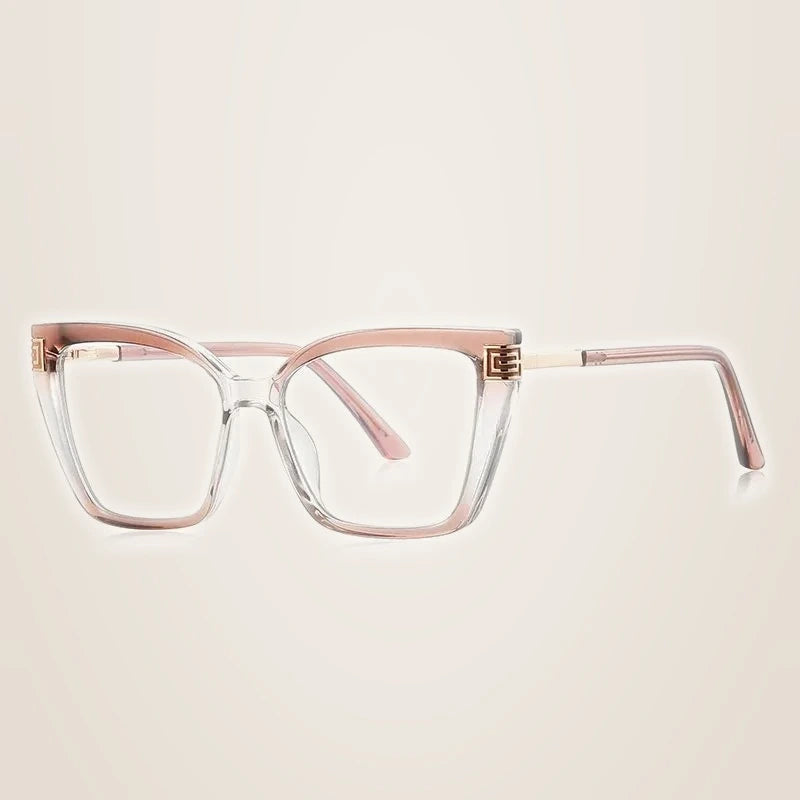 Chashma Ochki Women's Full Rim Cat Eye Tr 90 Alloy Eyeglasses 882260 - Gradient Brown