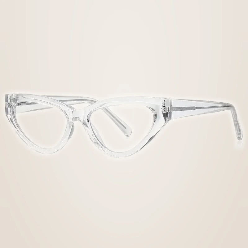 Chashma Ochki Women's Full Rim Cat Eye Tr 90 Titanium Eyeglasses 312153 - Transparent