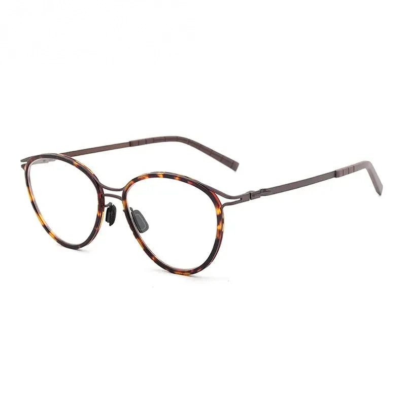 Chashma Ochki Women's Full Rim Oval Acetate Alloy Eyeglasses 318903 - C2