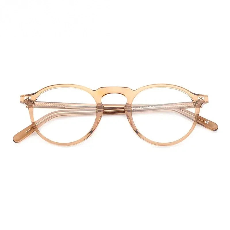 Chashma Ochki Women's Full Rim Round Acetate Alloy Eyeglasses 37924 - C5