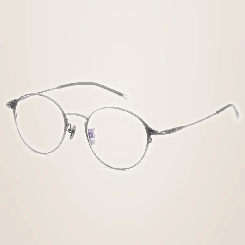 Chashma Ochki Women's Full Rim Round Titanium Eyeglasses 316107 - Black