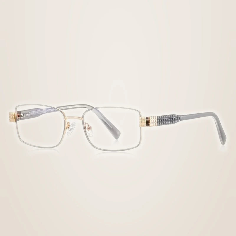 Chashma Ochki Women's Full Rim Square Tr 90 Alloy Eyeglasses 883163 - Gray