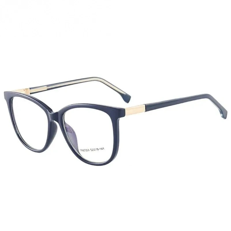 Chashma Ochki Women's Full Rim Square Tr90 Titanium Eyeglasses 87004 - Black