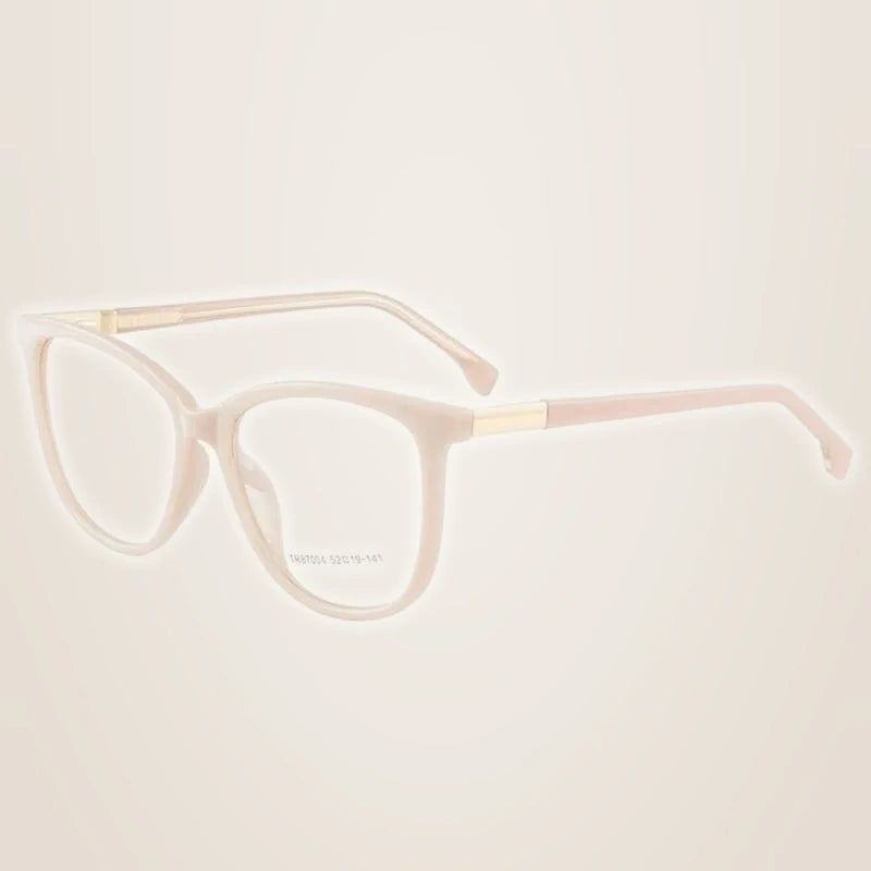 Chashma Ochki Women's Full Rim Square Tr90 Titanium Eyeglasses 87004 - Pink