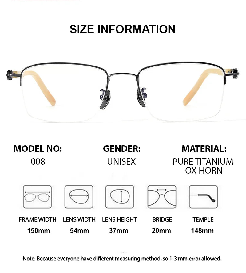 Chashma Ottica 401008 Eyeglasses — Frame Dimensions and Sizing Chart