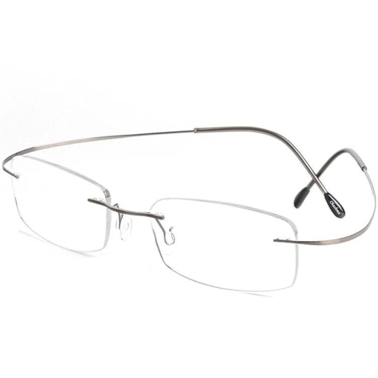 Chashma Ottica Unisex Rimless Rectangle Titanium Eyeglasses 6074 — view 3 | Chashma Ottica at FuzWeb