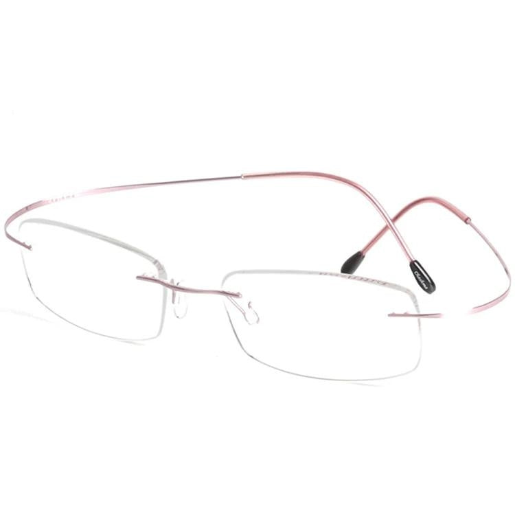 Chashma Ottica Unisex Rimless Rectangle Titanium Eyeglasses 6074 — view 6 | Chashma Ottica at FuzWeb