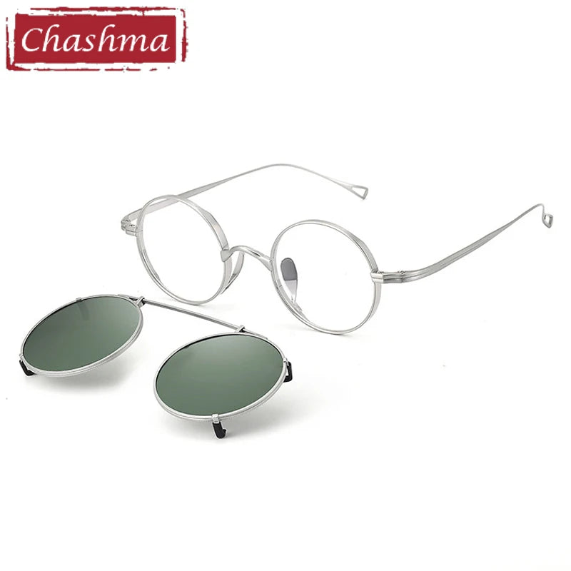 Chashma Ottica 710518 - Silver-Green Lens