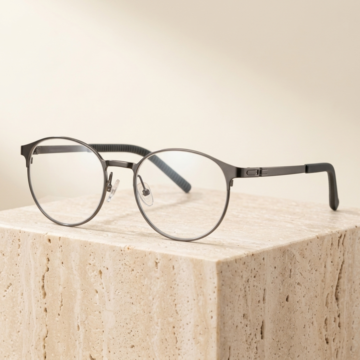 Chashma Ottica Unisex Full Rim Round Titanium Sport Eyeglasses 202205 — view 5 | Chashma Ottica at FuzWeb