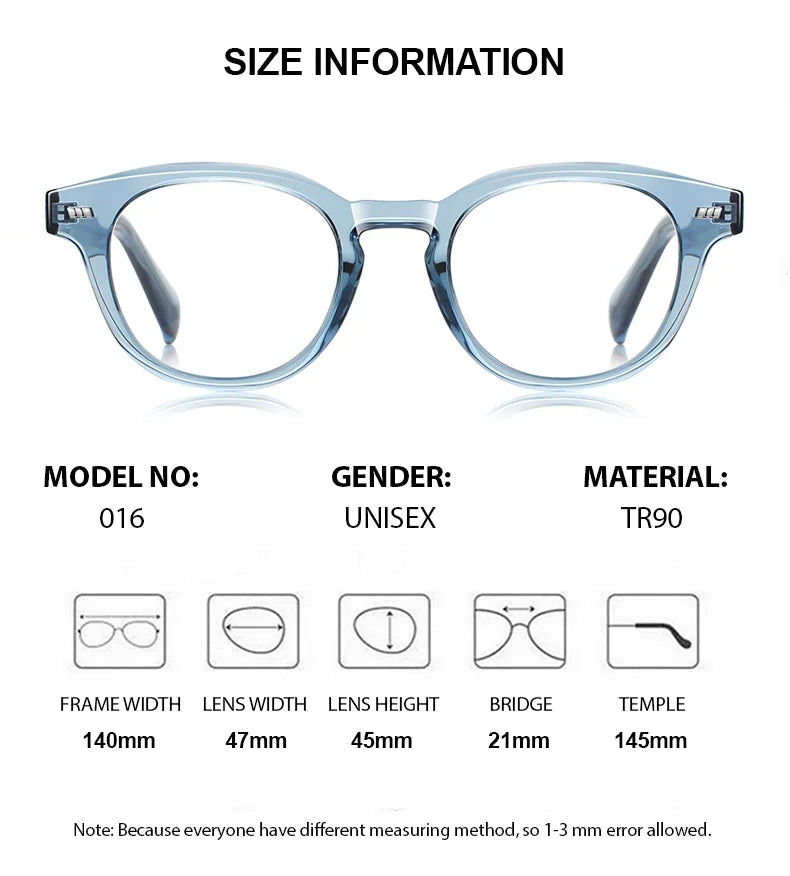 Chashma Ottica 774106 Eyeglasses — Frame Dimensions and Sizing Chart