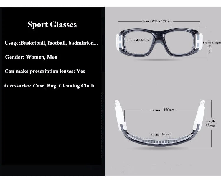 Chashma Ottica Unisex Full Rim Square Acetate Sport Goggle Eyeglasses 0847