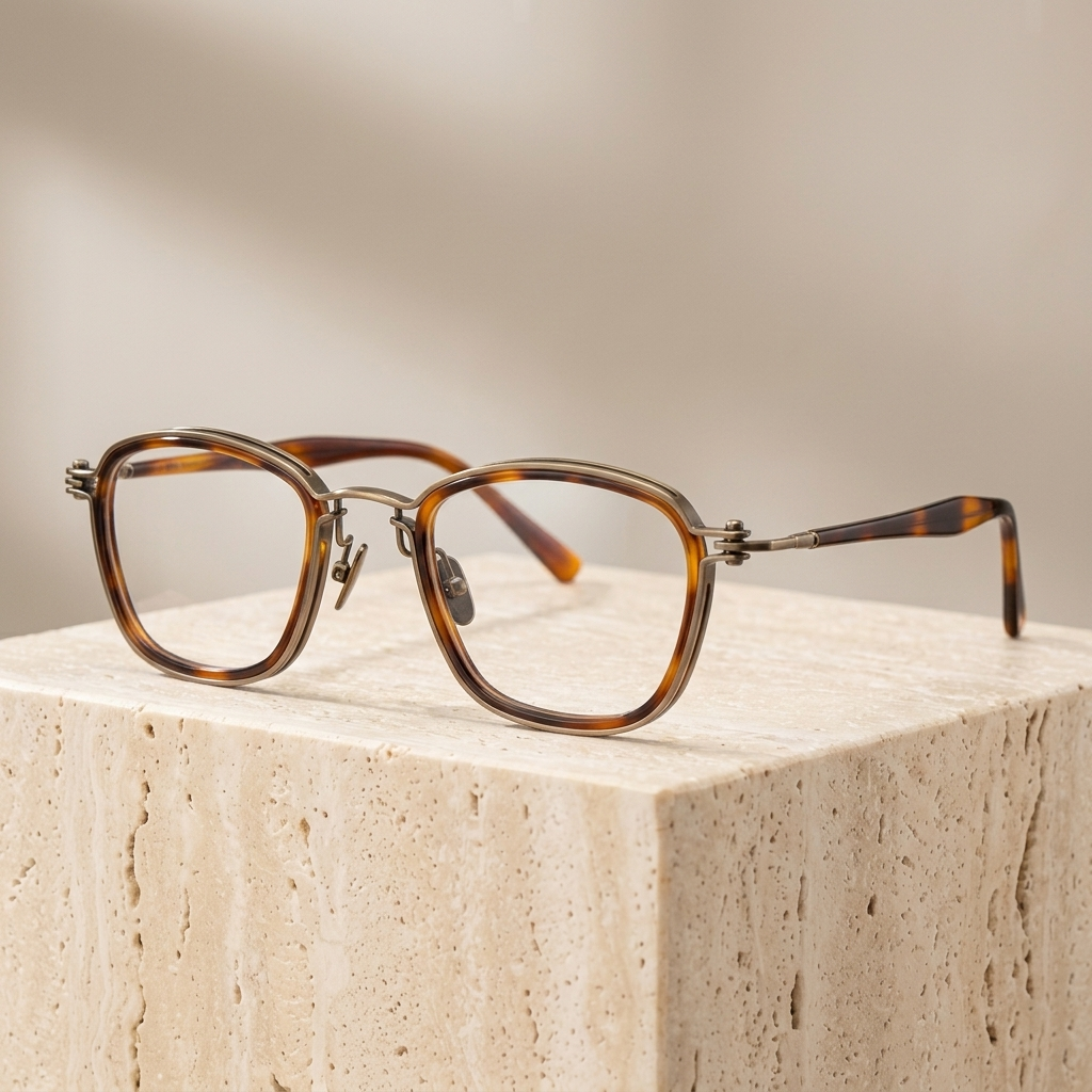 Chashma Ottica Unisex Full Rim Square Acetate Titanium Eyeglasses 795861 — view 3 | Chashma Ottica at FuzWeb