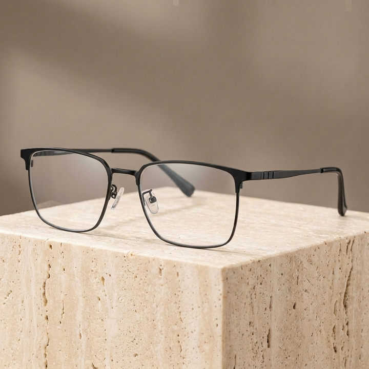 Chashma Ottica Unisex Full Rim Square Titanium Eyeglasses 976261 — view 3 | Chashma Ottica at FuzWeb