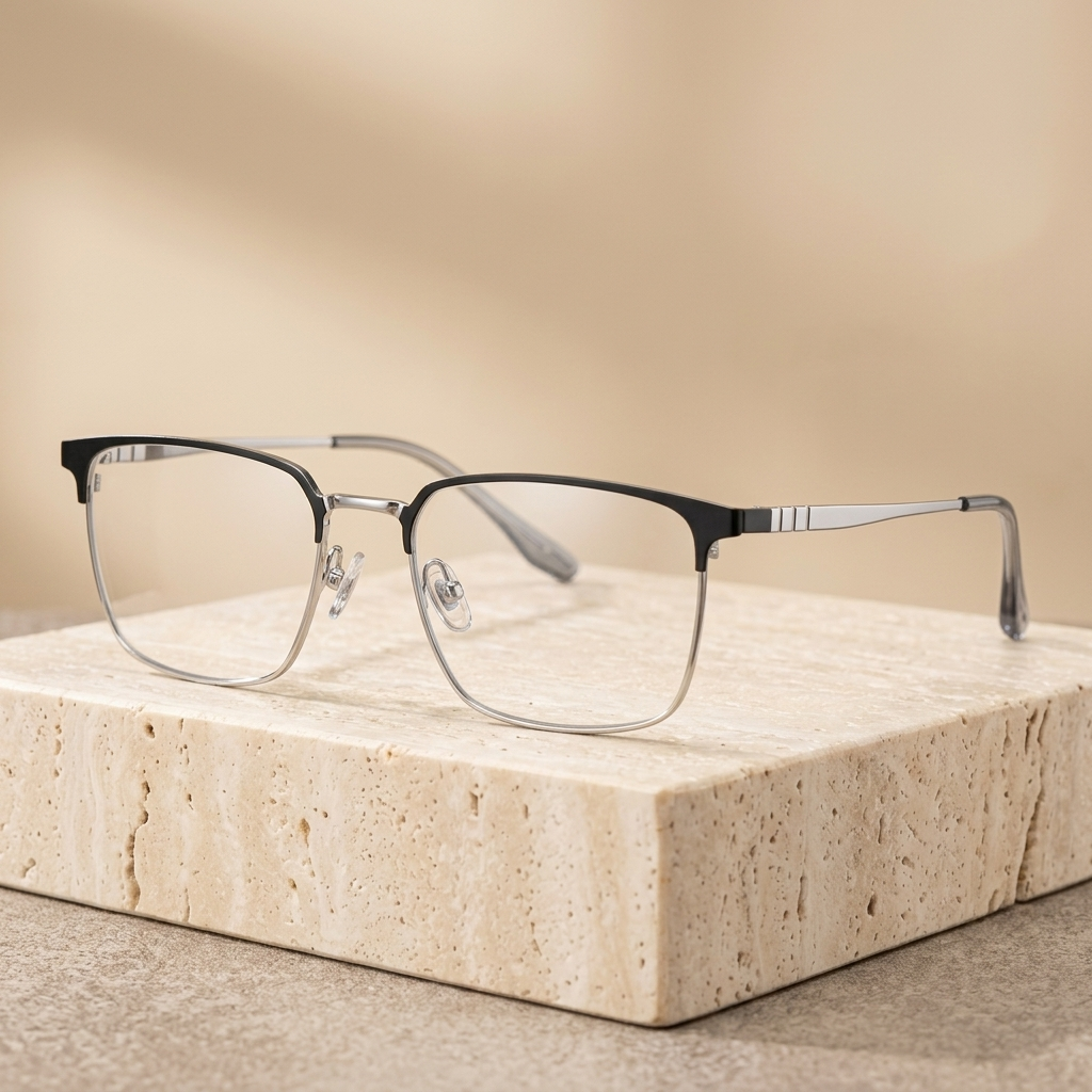 Chashma Ottica Unisex Full Rim Square Titanium Eyeglasses 976261 — view 4 | Chashma Ottica at FuzWeb