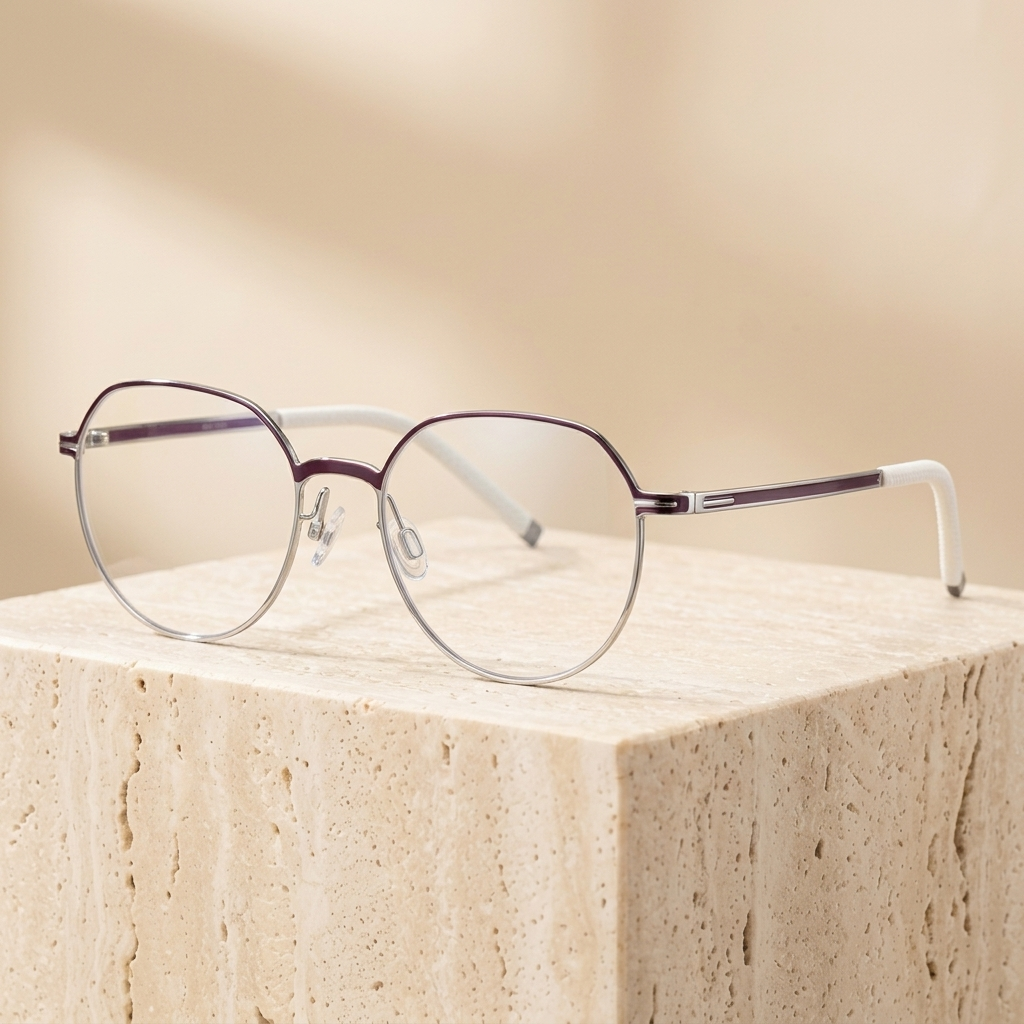 Chashma Ottica Unisex Full Rim Titanium Prescription Eyeglasses 460 — view 3 | Chashma Ottica at FuzWeb