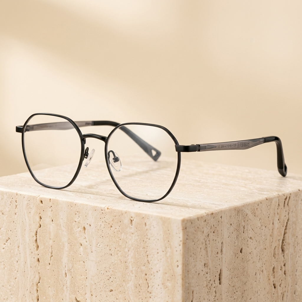 Chashma Ottica Unisex Youth Full Rim Polygon Titanium Eyeglasses 777511 — view 2 | Chashma Ottica at FuzWeb