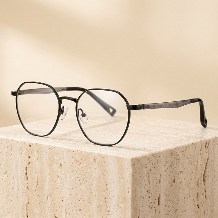 Chashma Ottica Unisex Youth Full Rim Polygon Titanium Eyeglasses 777511 — view 2 | Chashma Ottica at FuzWeb
