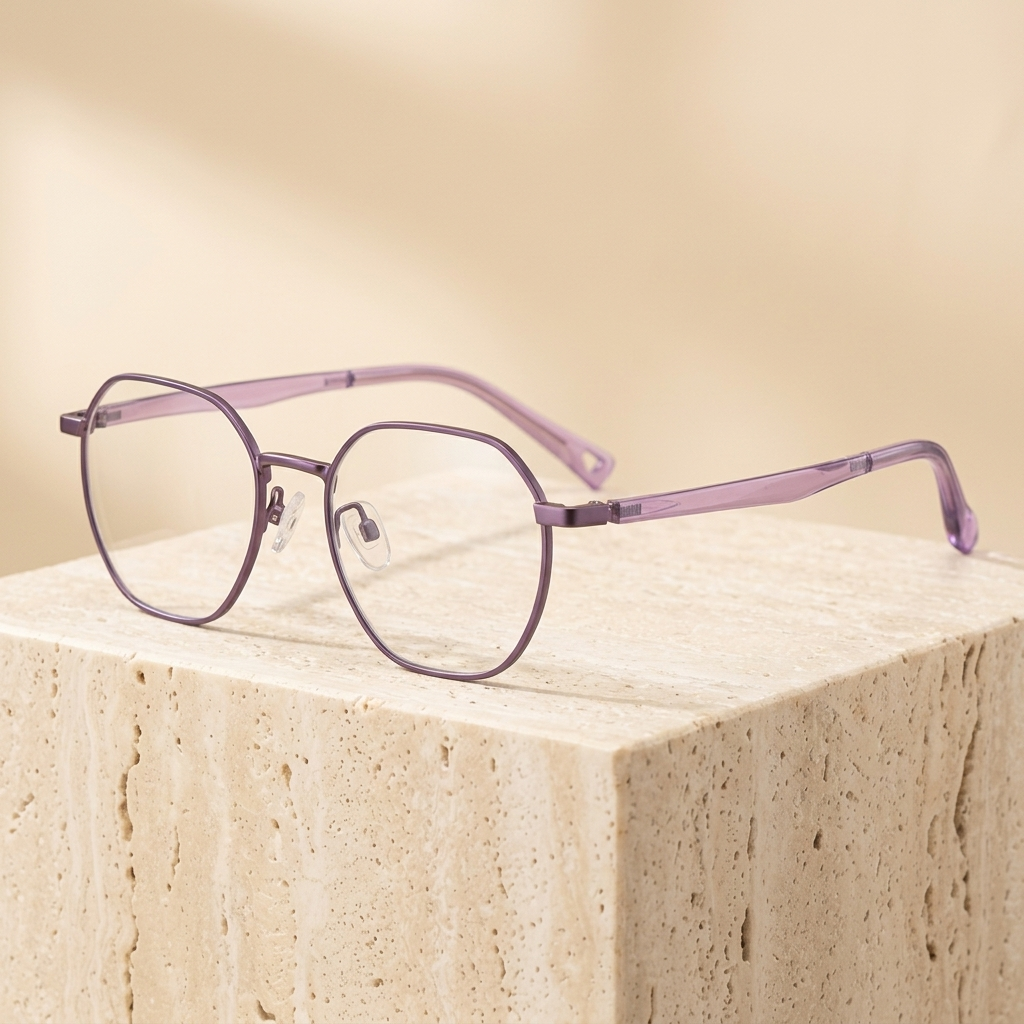 Chashma Ottica Unisex Youth Full Rim Polygon Titanium Eyeglasses 777511 — view 4 | Chashma Ottica at FuzWeb