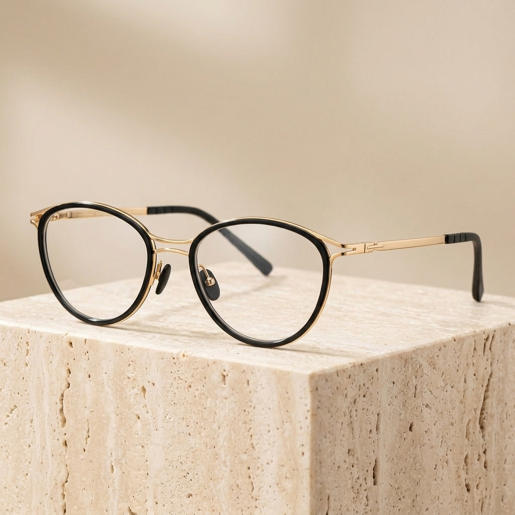 Chashma Ottica Women's Full Rim Cat Eye Acetate Alloy Eyeglasses 408903 - C1