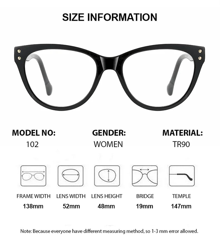 Chashma Ottica 774102 Eyeglasses — Frame Dimensions and Sizing Chart