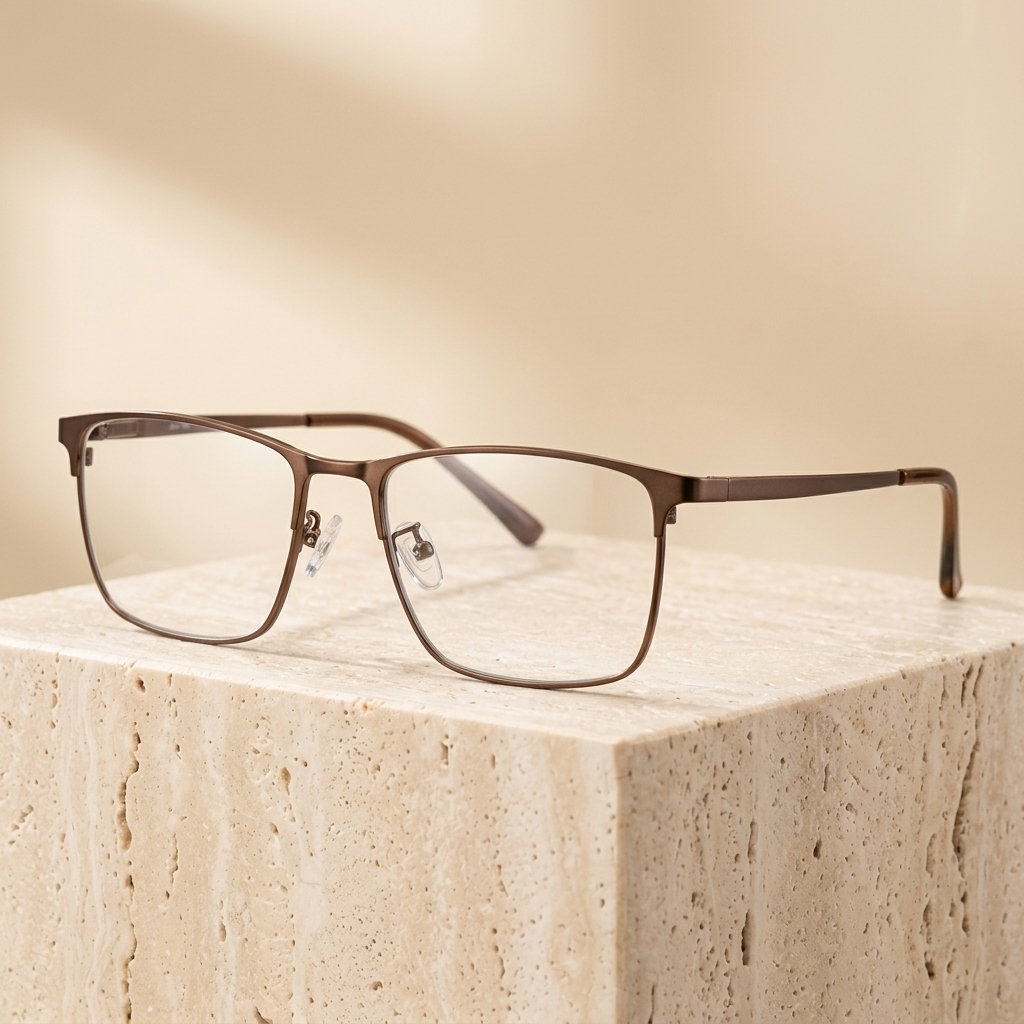 Chashma Ottica Women's Full Rim Square Titanium Eyeglasses 779105 - Brown