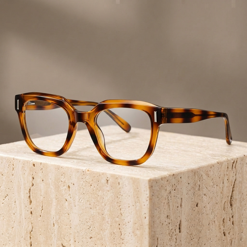 Chashma Ottica Women's Full Rim Square Tr 90 Titanium Eyeglasses 774009 - Leopard