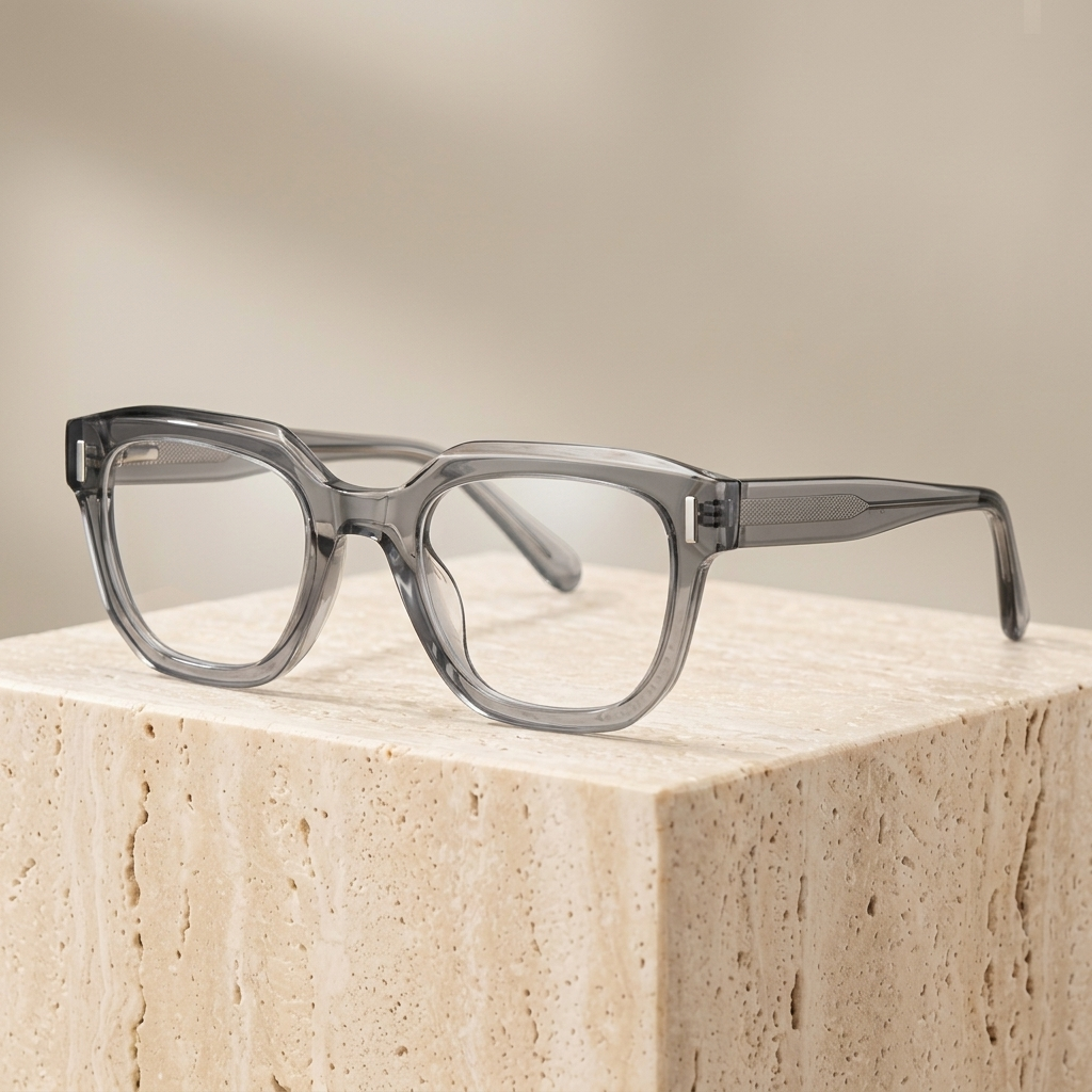 Chashma Ottica Women's Full Rim Square Tr 90 Titanium Eyeglasses 774009 - Gray