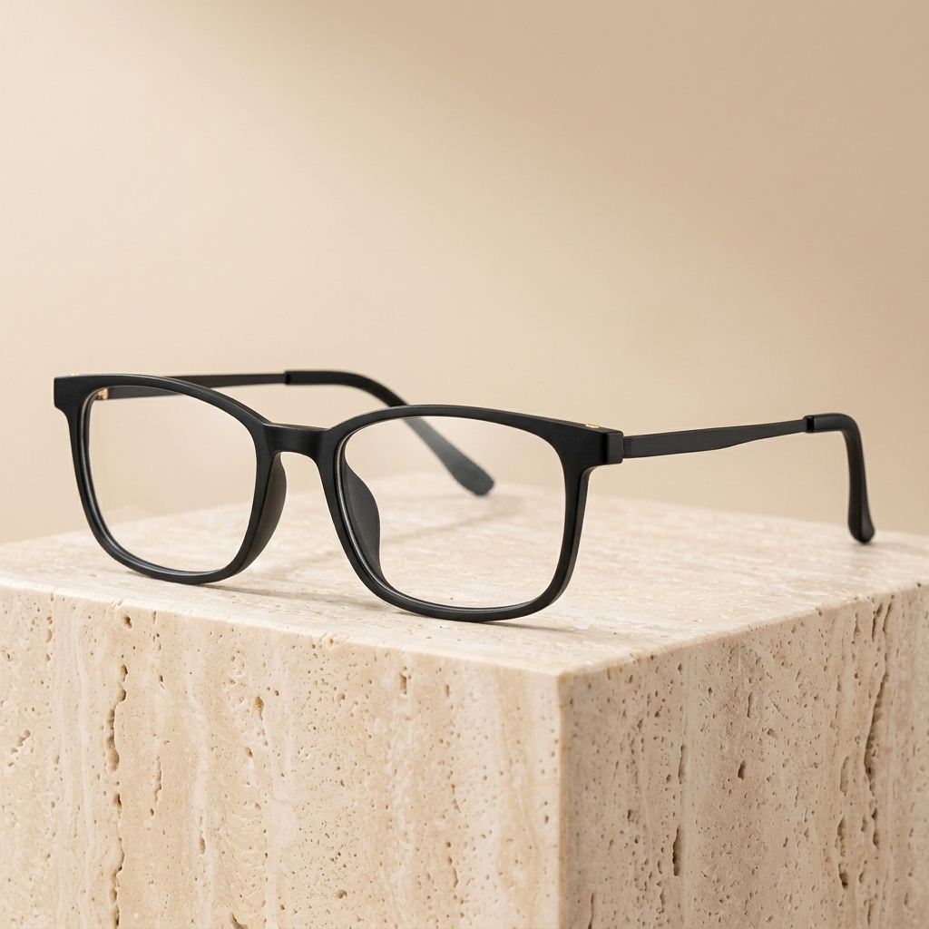 Chashma Ottica Women's Full Rim Square Tr 90 Titanium Eyeglasses 799833 - Black