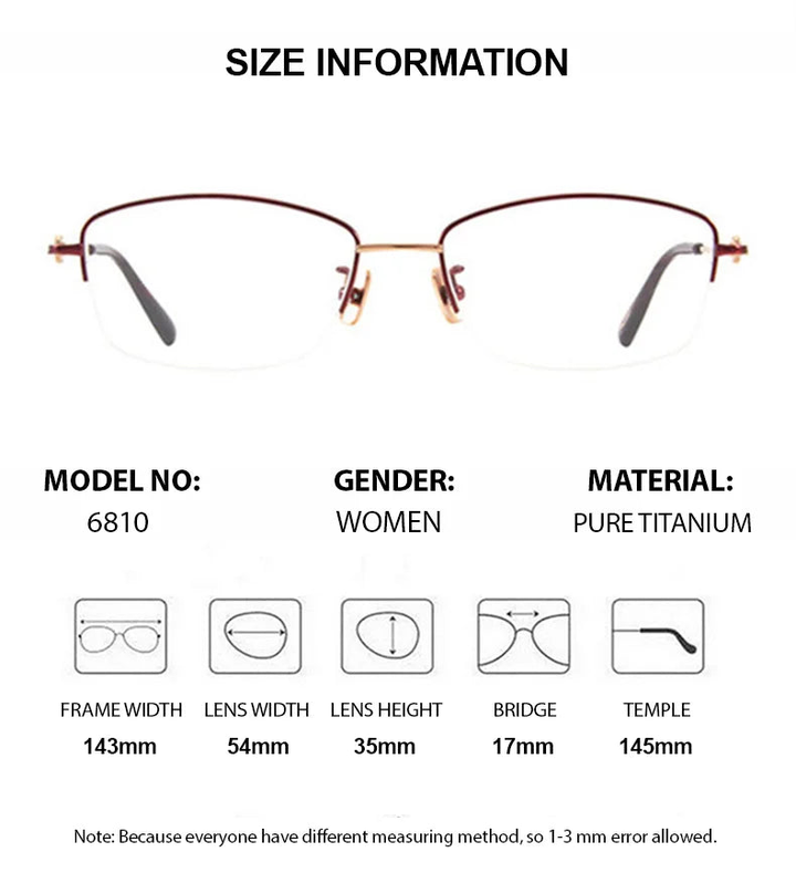 Chashma Ottica 776810 Eyeglasses — Frame Dimensions and Sizing Chart