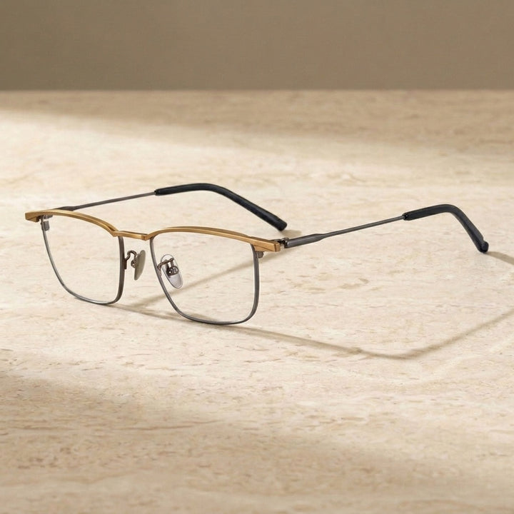 Chashma Unisex Full Rim Big Square Brow Line Titanium Eyeglasses 881156 — view 5 | Chashma at FuzWeb