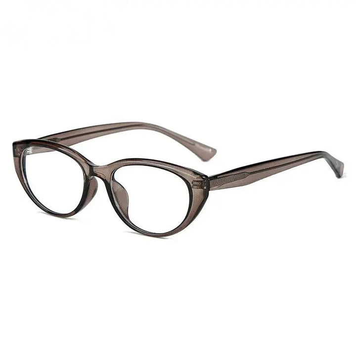 Chashma Unisex Full Rim Oval Cat Eye Tr 90 Titanium Eyeglasses 59159 - Dark Brown