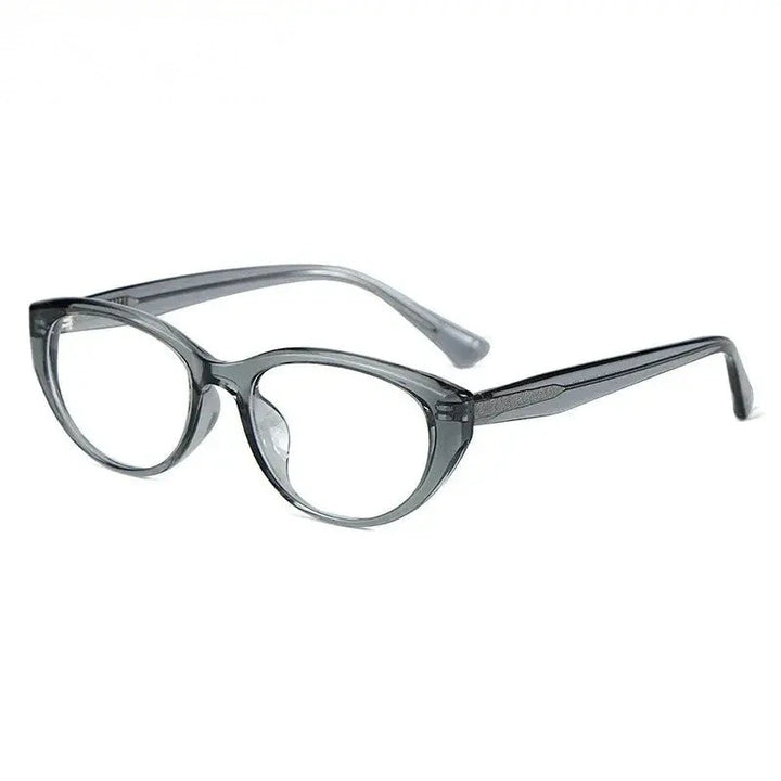 Chashma Unisex Full Rim Oval Cat Eye Tr 90 Titanium Eyeglasses 59159 - Gray