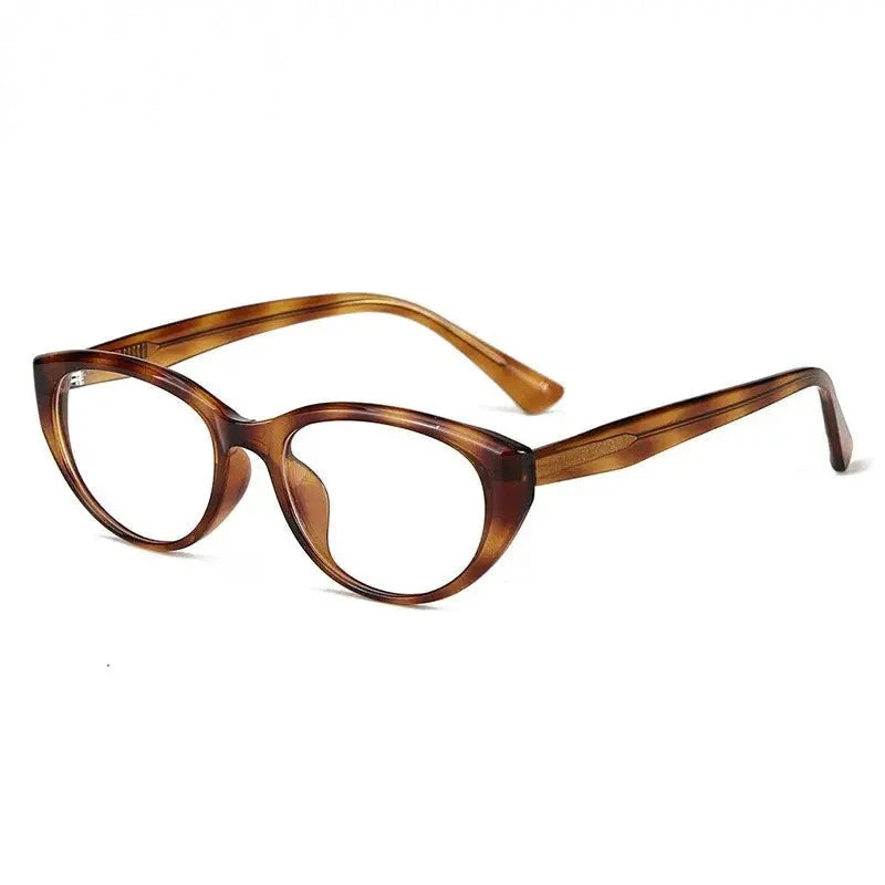 Chashma Unisex Full Rim Oval Cat Eye Tr 90 Titanium Eyeglasses 59159 - Leopard