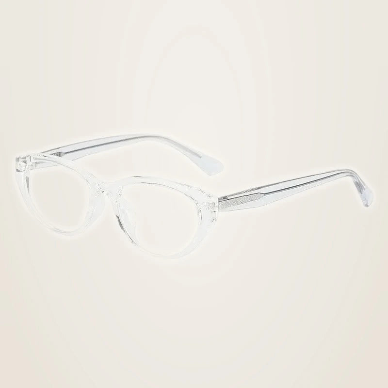 Chashma Unisex Full Rim Oval Cat Eye Tr 90 Titanium Eyeglasses 59159 - Transparent