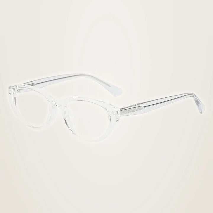 Chashma Unisex Full Rim Oval Cat Eye Tr 90 Titanium Eyeglasses 59159 - Transparent