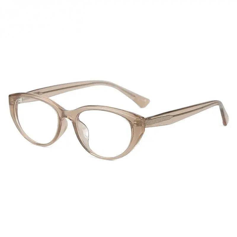 Chashma Unisex Full Rim Oval Cat Eye Tr 90 Titanium Eyeglasses 59159 - Transparent Coffee