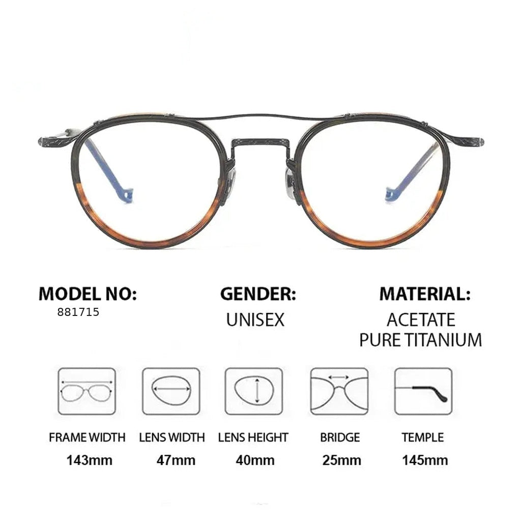 Chashma 881715 Eyeglasses — Frame Dimensions and Sizing Chart