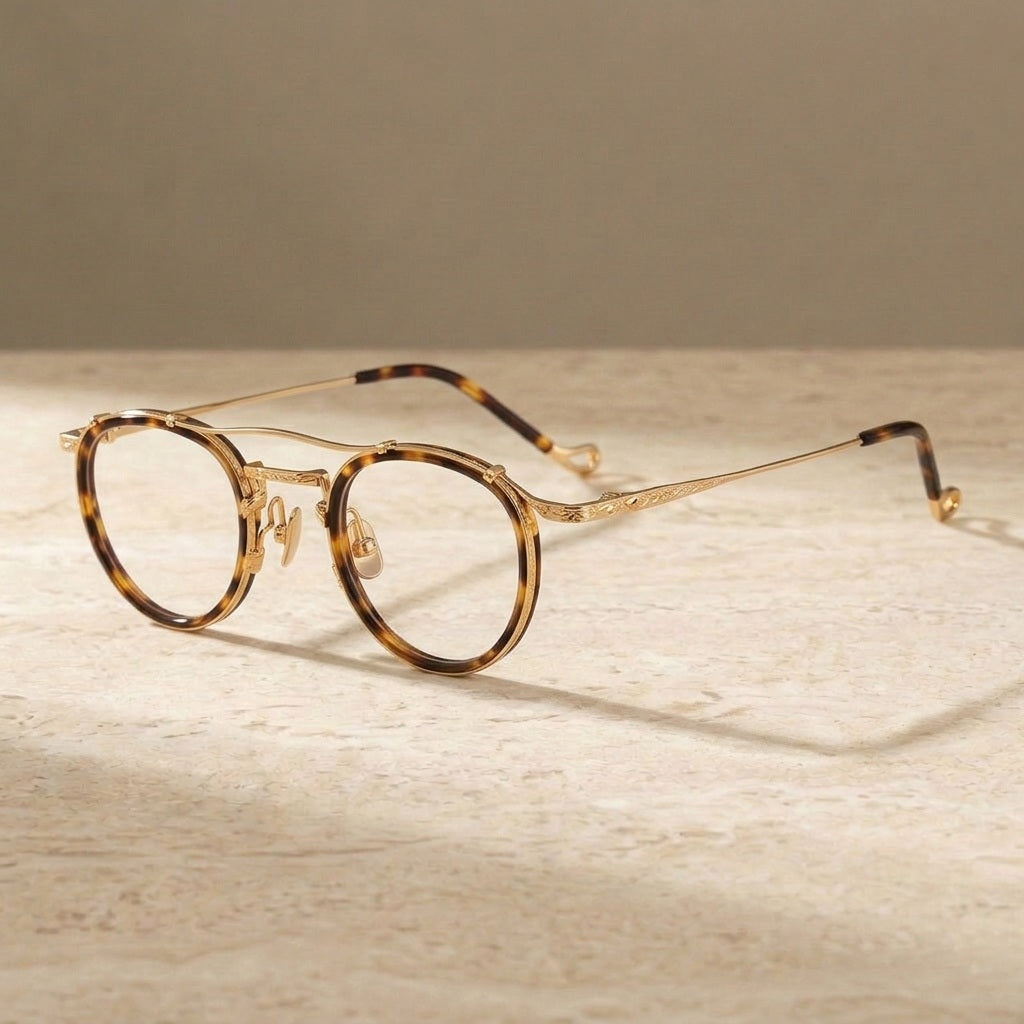 Chashma Unisex Full Rim Oval Double Bridge Acetate Titanium Eyeglasses 881715 — view 2 | Chashma at FuzWeb