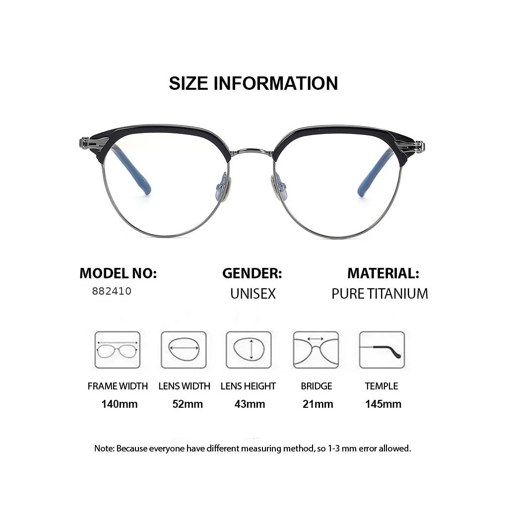 Chashma 882410 Eyeglasses — Frame Dimensions and Sizing Chart