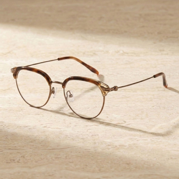 Chashma Unisex Full Rim Oval Round Acetate Titanium Eyeglasses 882410 — view 3 | Chashma at FuzWeb