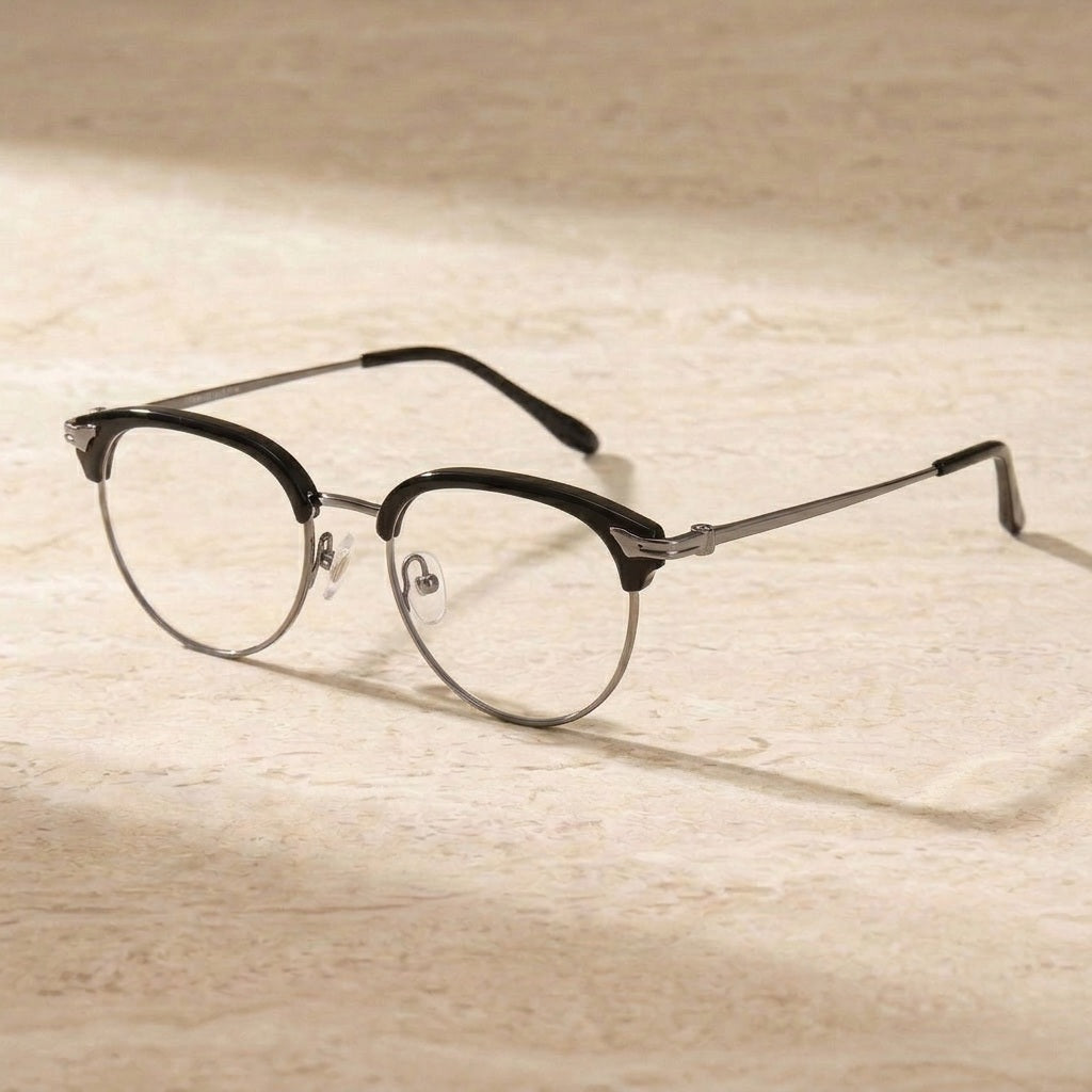 Chashma Unisex Full Rim Oval Round Acetate Titanium Eyeglasses 882410 — view 5 | Chashma at FuzWeb