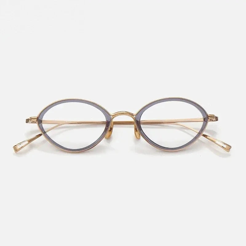 Chashma Unisex Full Rim Oval Tr 90 Titanium Eyeglasses 80020 - Gray