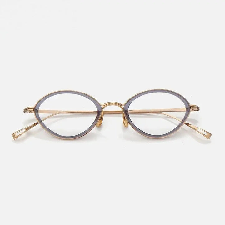 Chashma Unisex Full Rim Oval Tr 90 Titanium Eyeglasses 80020 - Gray