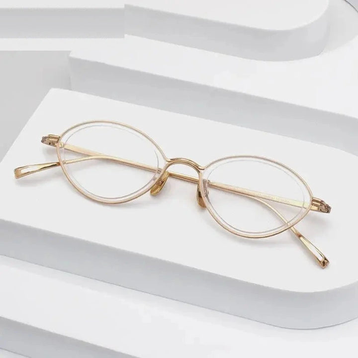 Chashma Unisex Full Rim Oval Tr 90 Titanium Eyeglasses 80020 - Transparent